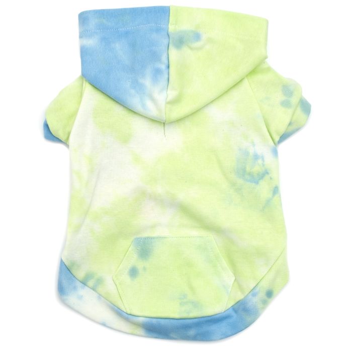 Blue and Lime Tie Dye Hoodie