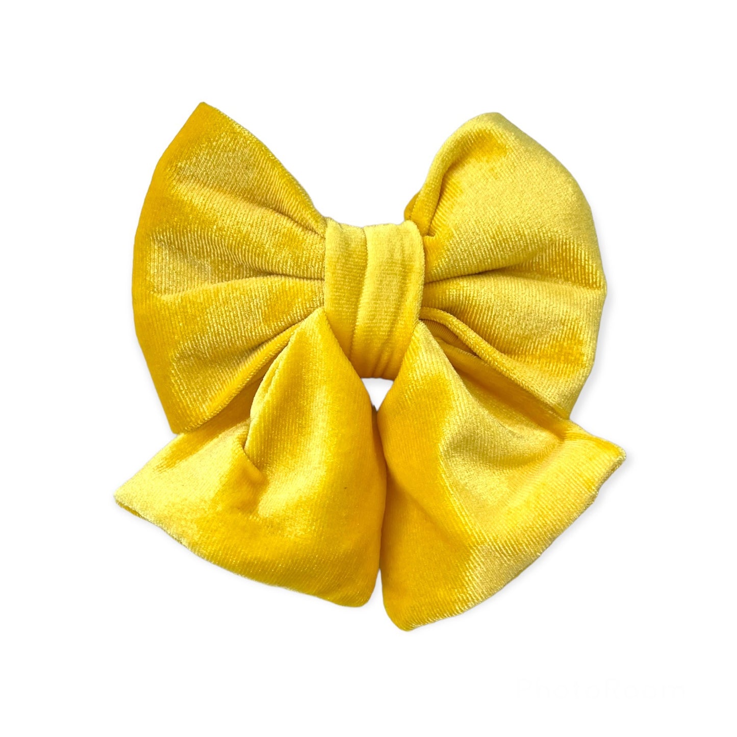 Bougie Bow Tie Sunshine Yellow Velvet Bow Tie