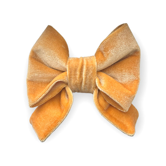 Bougie Bow Tie Golden Velvet Bow Tie